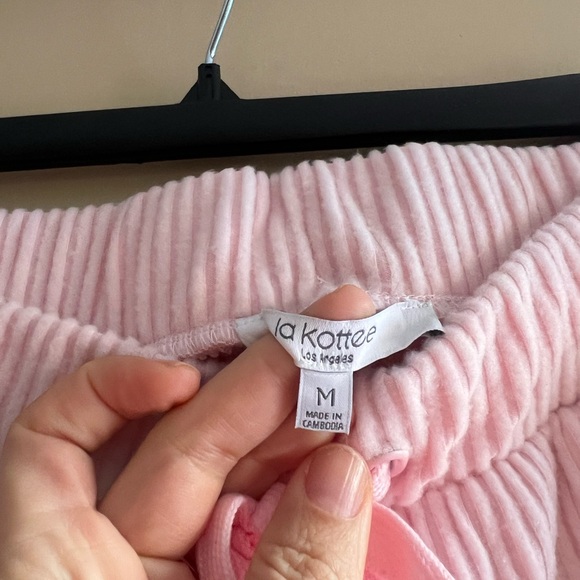 Pink Ribbed Drawstring Joggers NWT - Picture 5 of 7